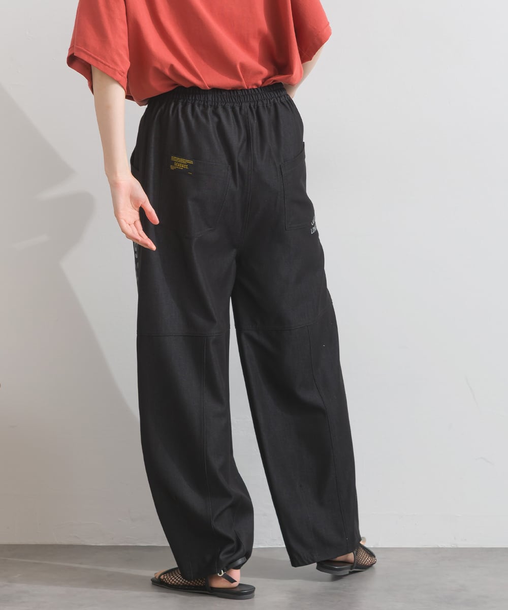 J262004 【接触冷感シリーズ】 ツイルワーク風ロゴパンツ / Cool Touch