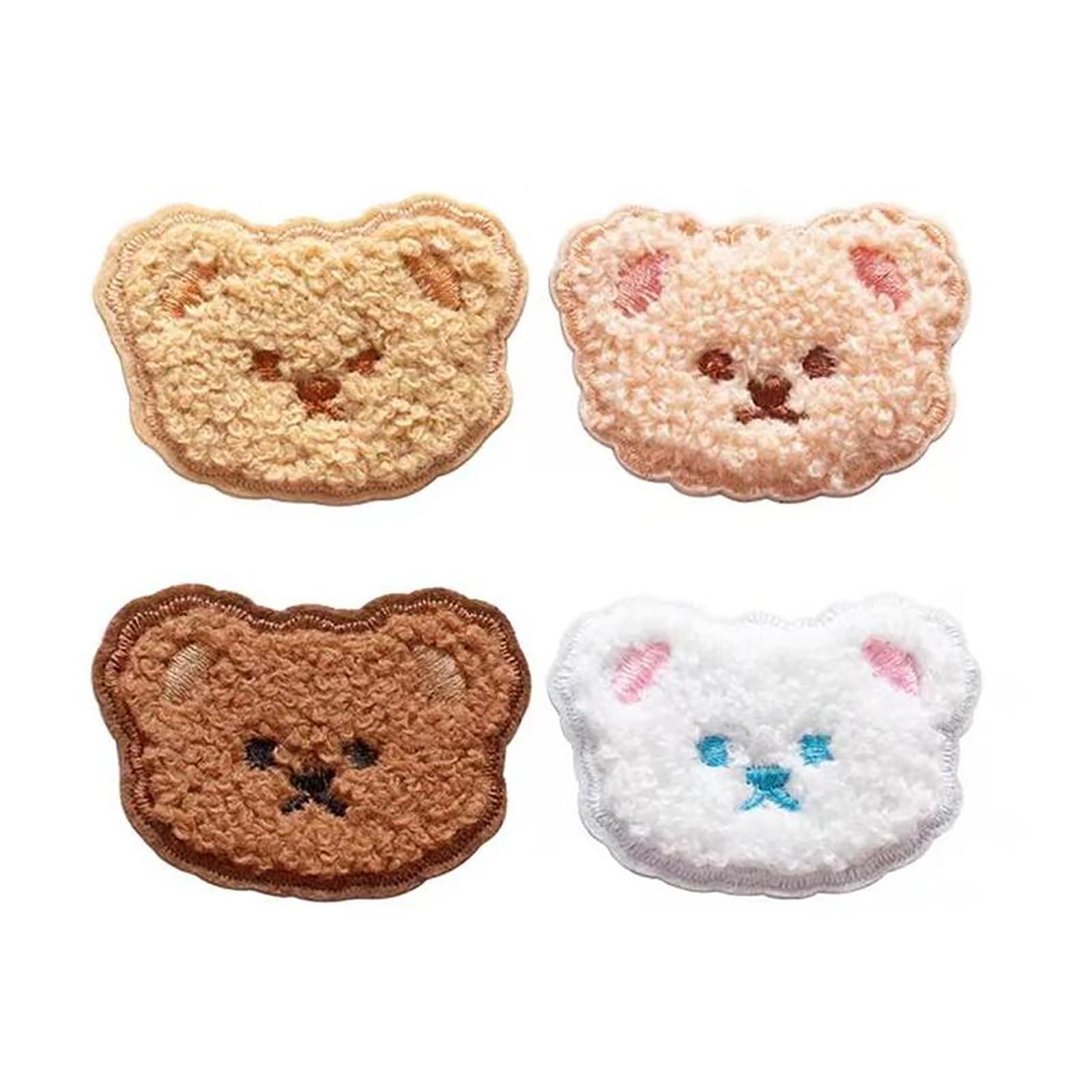 【新着特価】GOODCHI アイロン ワッペン 熊 動物 モチーフ 4枚セット おしゃれ パッチ 補修 刺繍 アップリケ DIY 女の子 男の子 かわいい 装飾