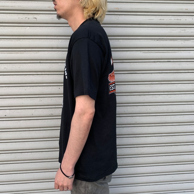 80s Harley-Davidson 両面プリントTシャツ　XL 黒　バイク