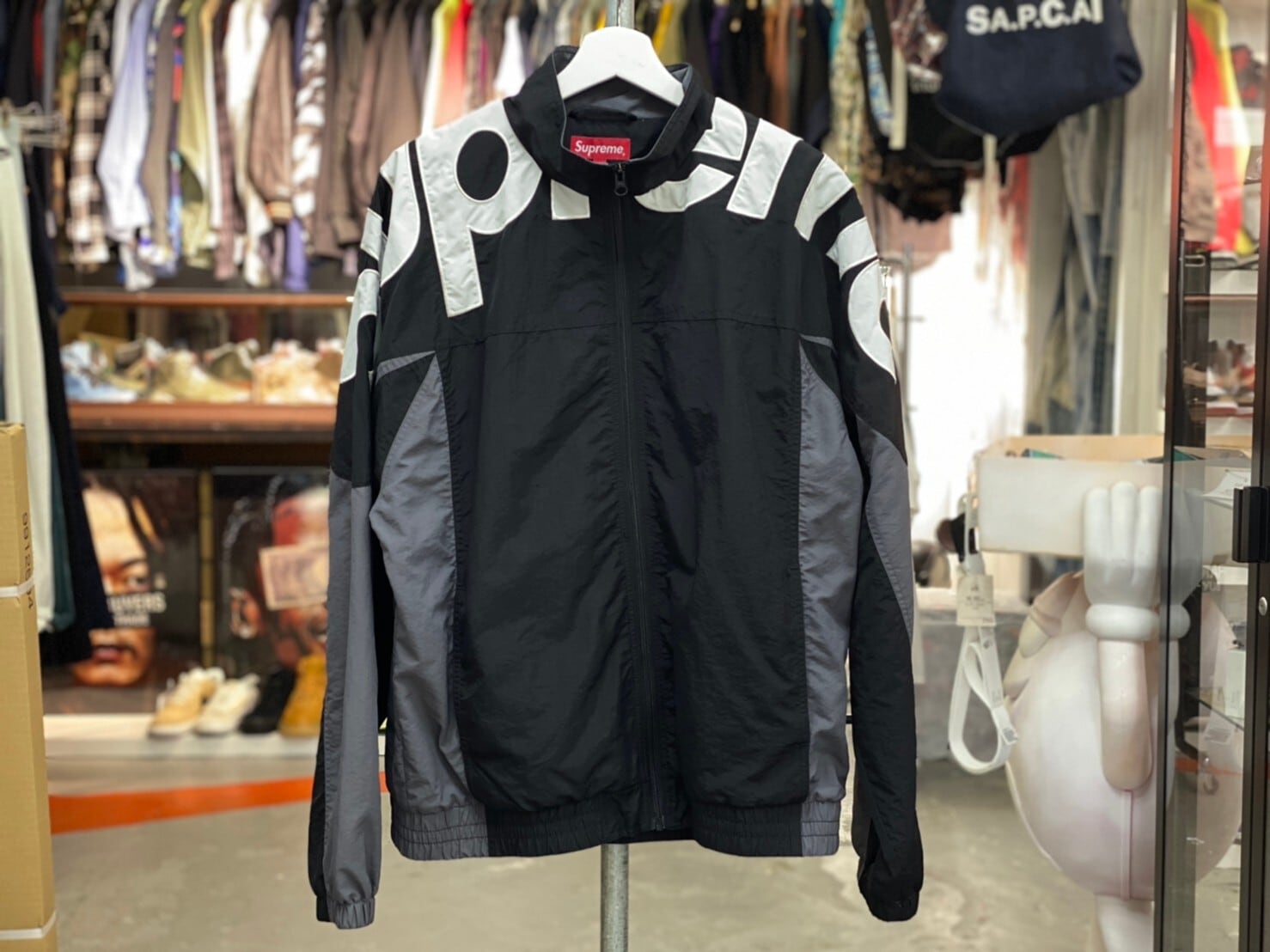 Supreme Shoulder Logo Track Jacket 黒 M