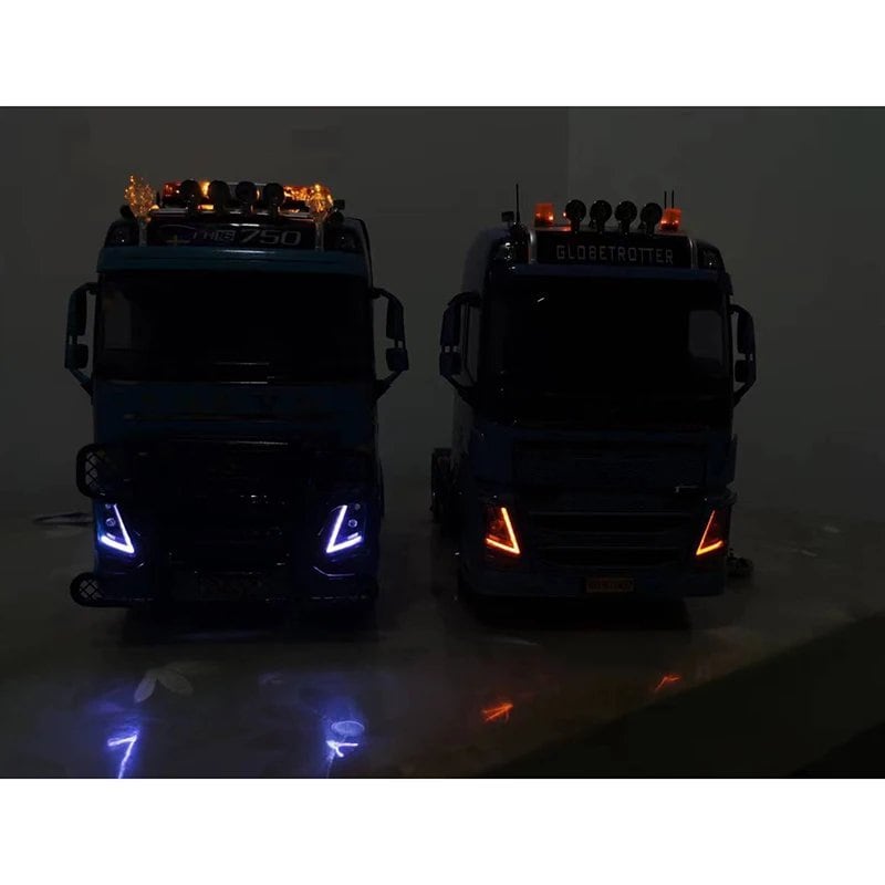 新品ボルボFH16用MFC01.03対応LEDシミュレーションヘッドライトセット 1/14 流れるLED ヘッドライト タミヤ VOLVO FH16 750 ダンプトラック用