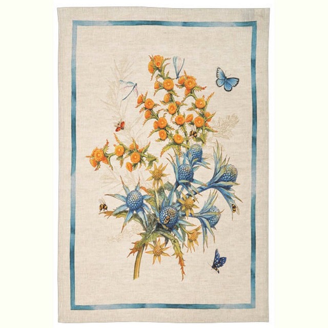 リネンキッチンクロス　 チナール   ブル