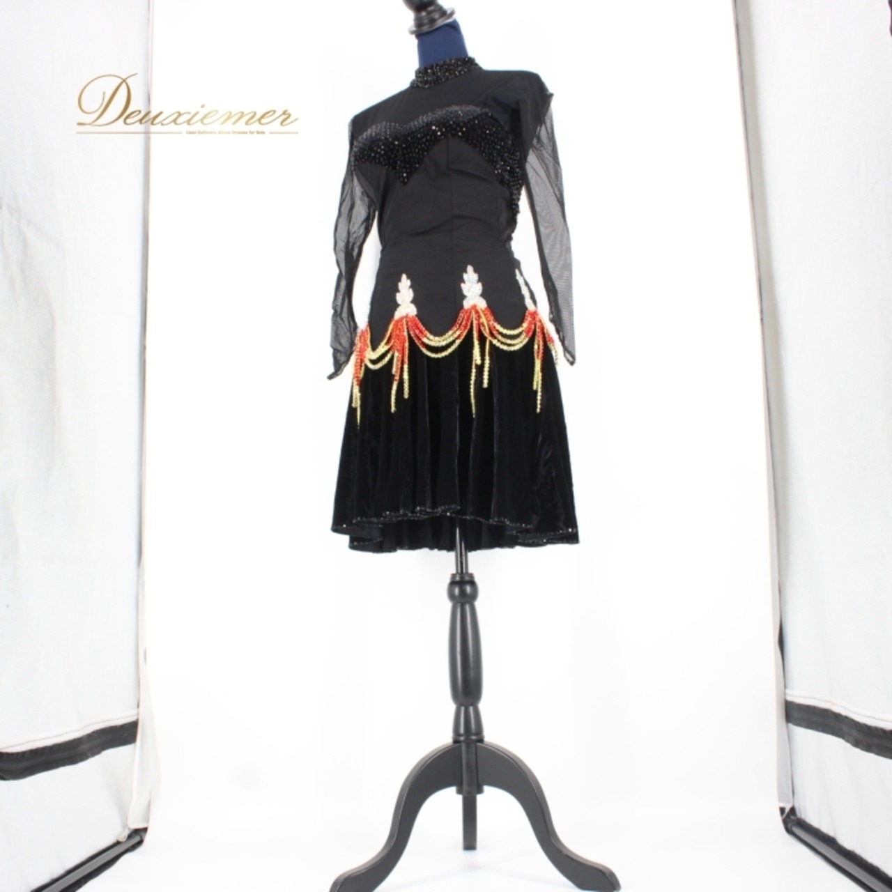 社交ダンス 衣装 ラテン ドレス ワンピース パーティ衣装 女性用 レディース オールシーズン 赤 黒 ラインストーン ブラック系 レッド系 派手 華やか ドレッシー 伸縮性 上品 おしゃれ 豪華 ファスナー ステージ衣装 送料無料