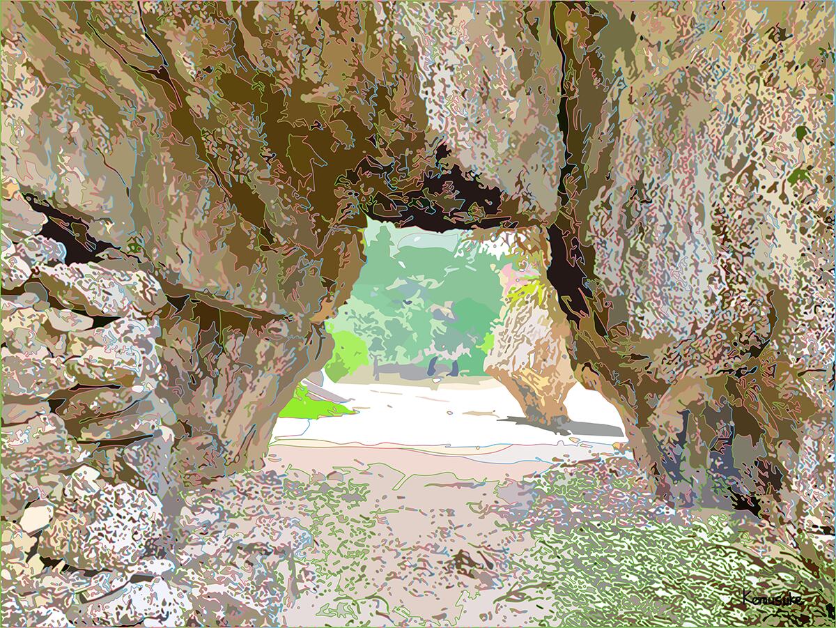 ◎01-044_Yomitan-s-beach(komusuke graphic)