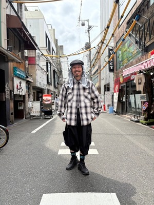 GENIUS CRAft / OMBRE CHECK SHIRT L/S / オンブレーチェックシャツ / ワイドシルェット / ボックスシルエット