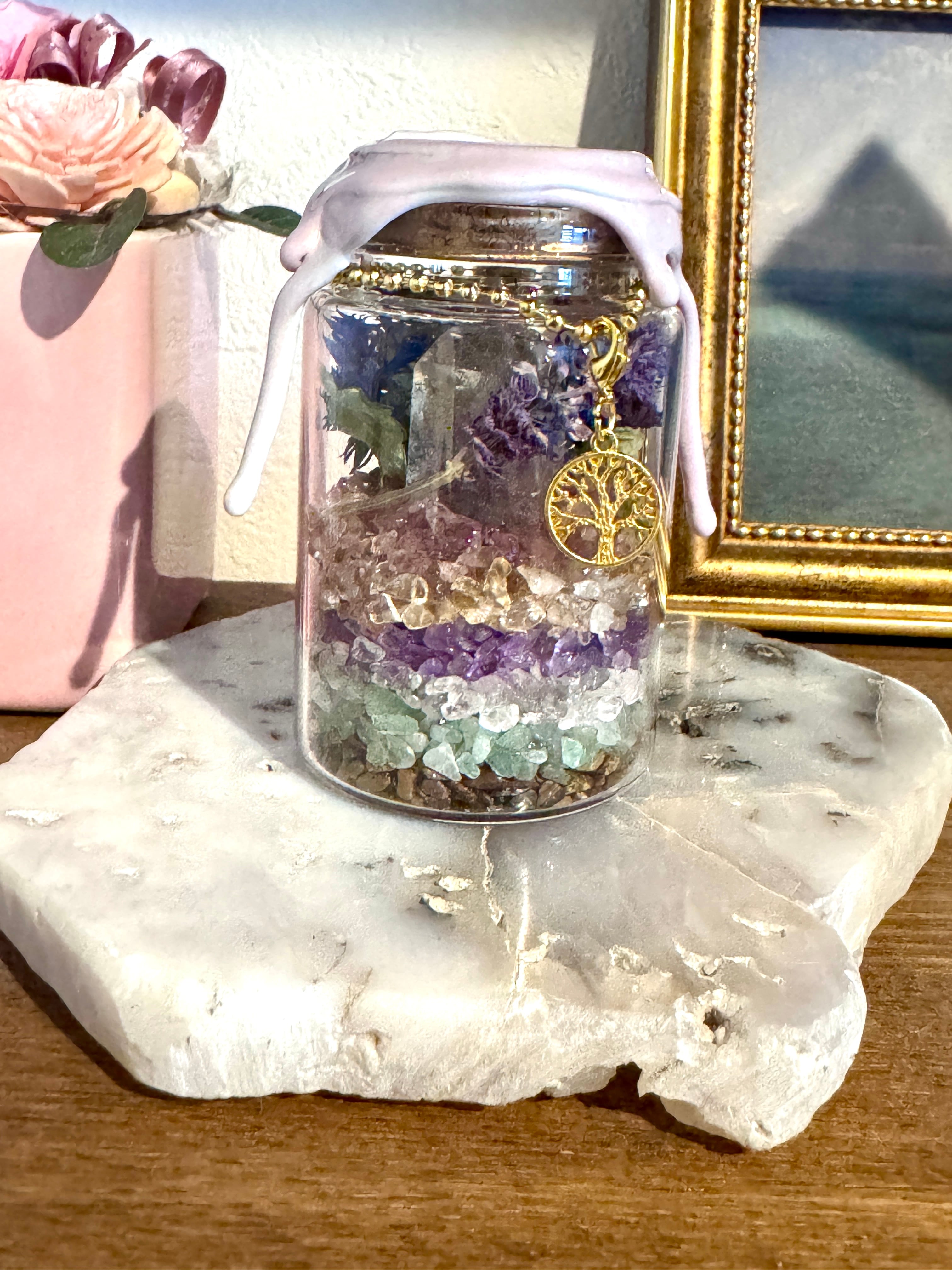 Witch’s Wish Altar Jar|願いを叶える魔女の瓶【六宝天然石の願晶祭壇スペルジャー】