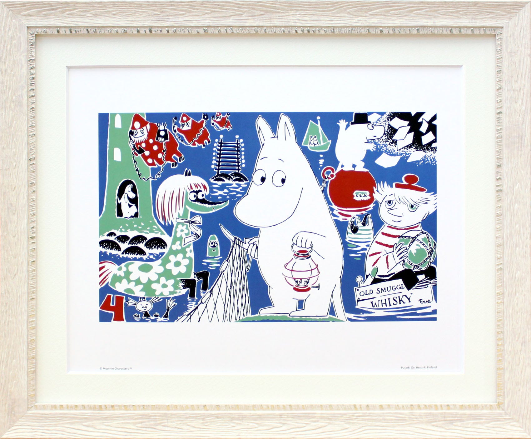 ムーミン 北欧 Putinki「ムーミントロール 4」送料無料 フレーム選択可能 展示用フック付アートポスター 絵画 インテリア アート