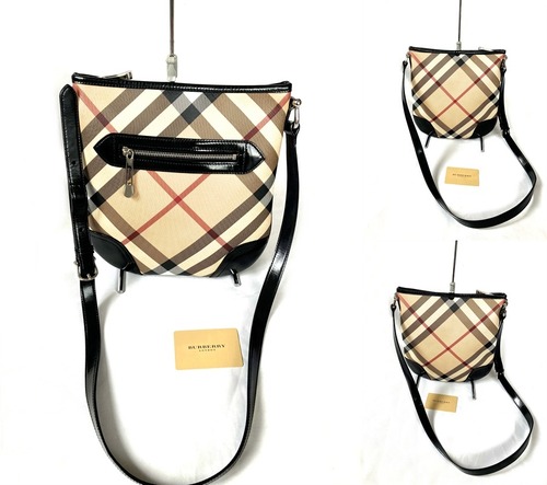 BURBERRY PRORSUM  バーバリー プローサム　ハイエンドライン  PVCキャンバス&レザー　チェック　ショルダーバッグ