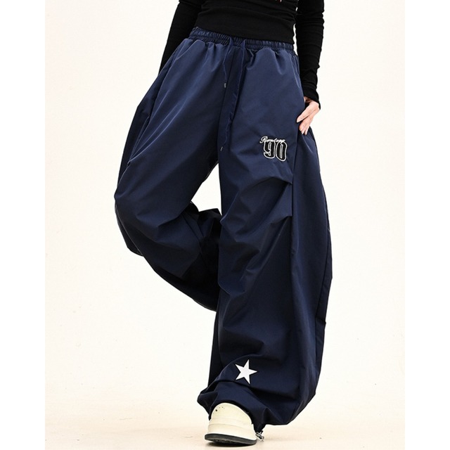 star number point wide leg pants　スターナンバーポイントワイドレッグパンツ　J0656