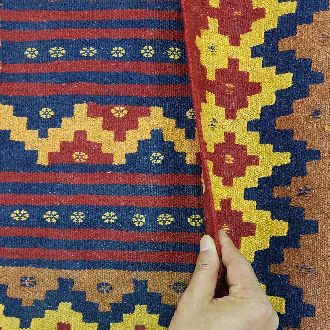 80x293cm廊下敷き・キリム(6-4)ラグ・玄関マット・ギャッベ、キリム