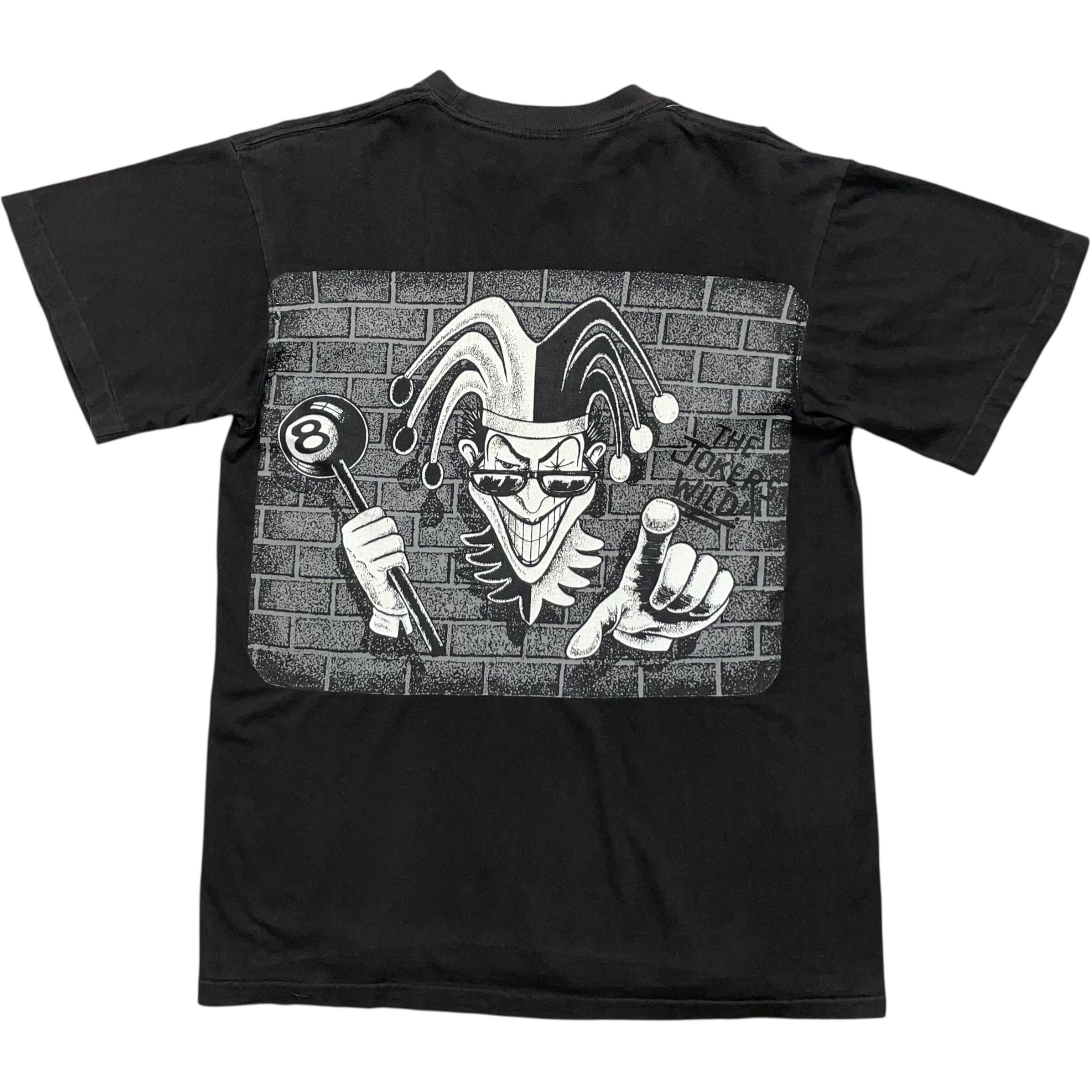 《L》unknown Tシャツ 両面プリント ジョーカー 8ボール シングルステッチ ブラック no.8068