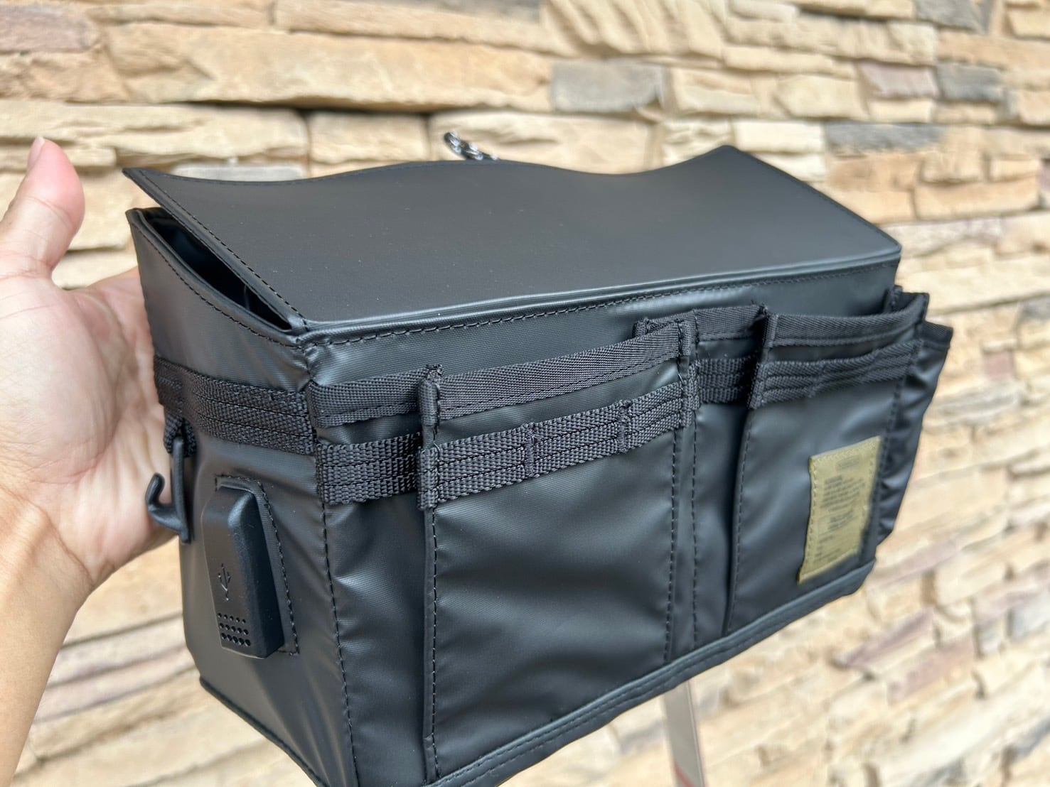 AS2OV アッソブ】NYLON POLYCA SIDE CONTAINER/BLACK ナイロン