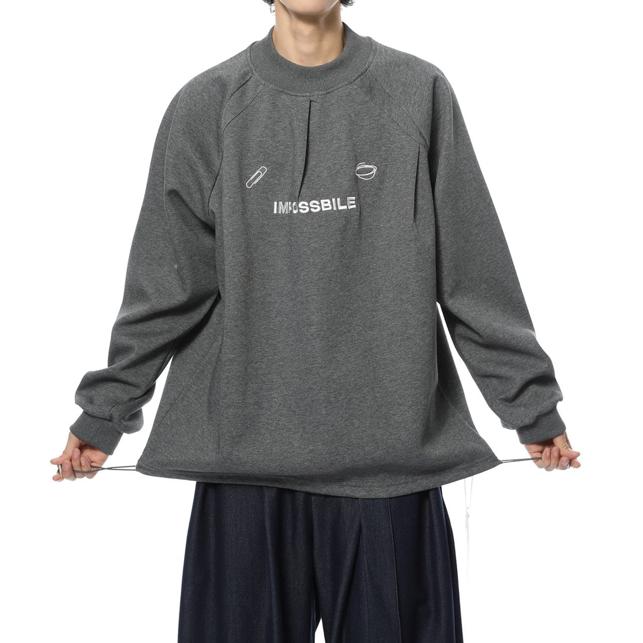 Retro loose embroidered long sleeve sweatshirt(MT1303)