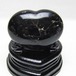 モリオン 置物 黒水晶 ハート 台座付属 一点物 155-1013