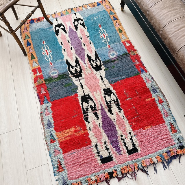 モロッコ ヴィンテージラグ MR010 | ブジャド | 93cm × 160cm