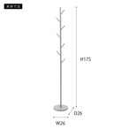 ハンガー 幅26×奥行26×高さ175cm 衣類収納 幅26cm スリム 薄型 ブラック グレー