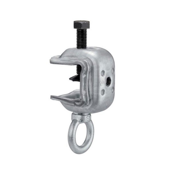 KS コ型クランプ 5B型(アイボルト付き) 20個セット つかみ厚最大40mm(溶融亜鉛メッキ)H形鋼,吊り足場,点検用足場,塗装・吹付足場,鉄工所,看板制作,溶接加工(国元商会)クニモト 1301560 (個人宅配送不可)コ型クランプの用途開発商品シリーズ