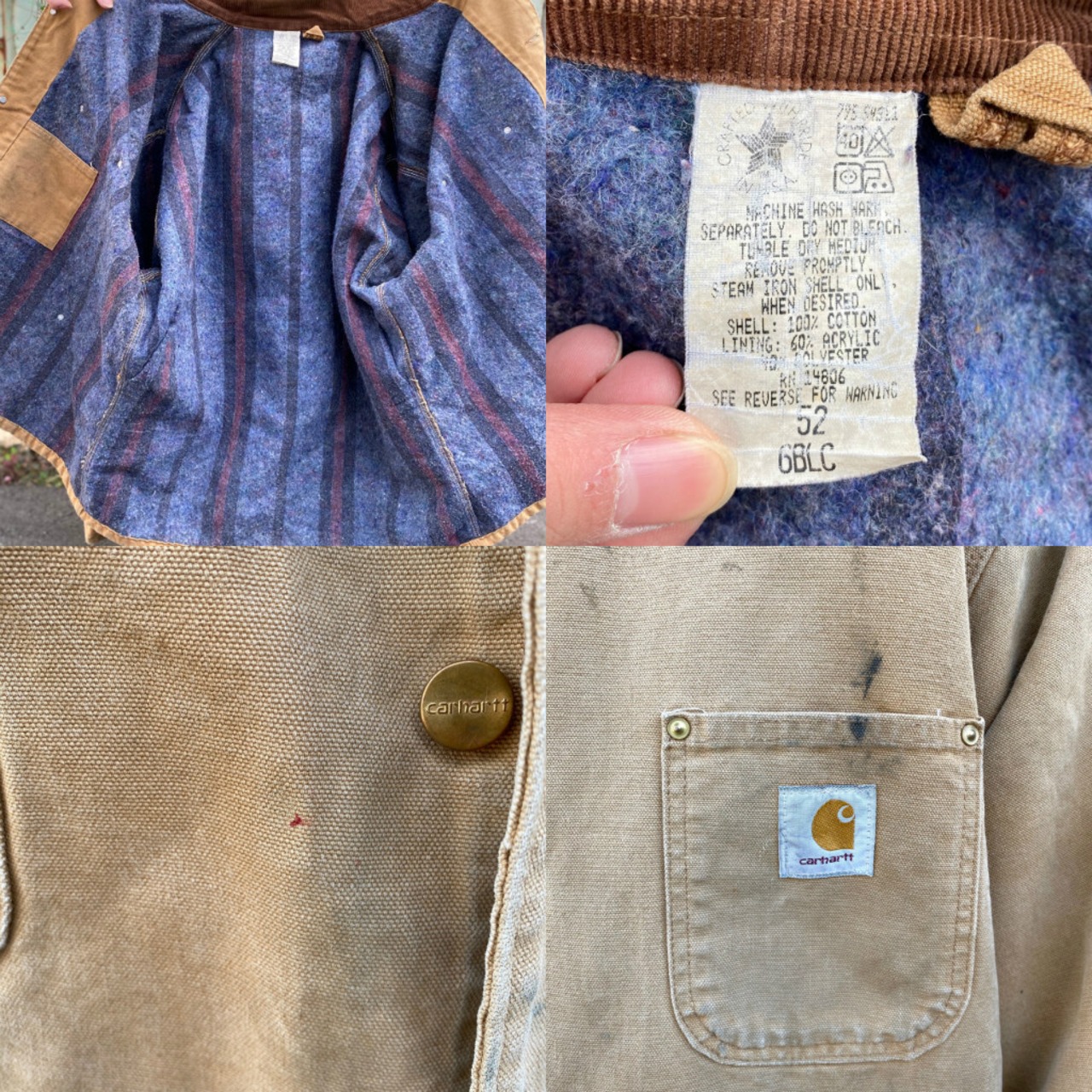 ビッグサイス 80年代 ビンテージ USA製 Carhartt カーハート ミシガン 