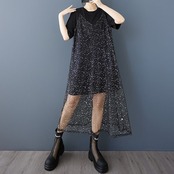 ラメ キャミワンピース セットアップ 30244