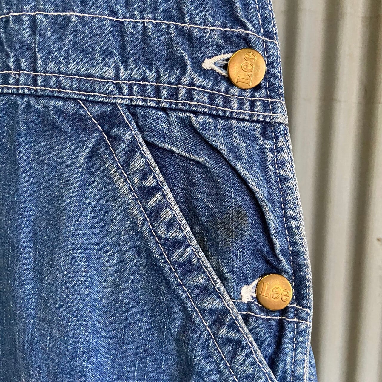 Lee オーバーオール デニム 濃 USA製 Vintage 70s W34位