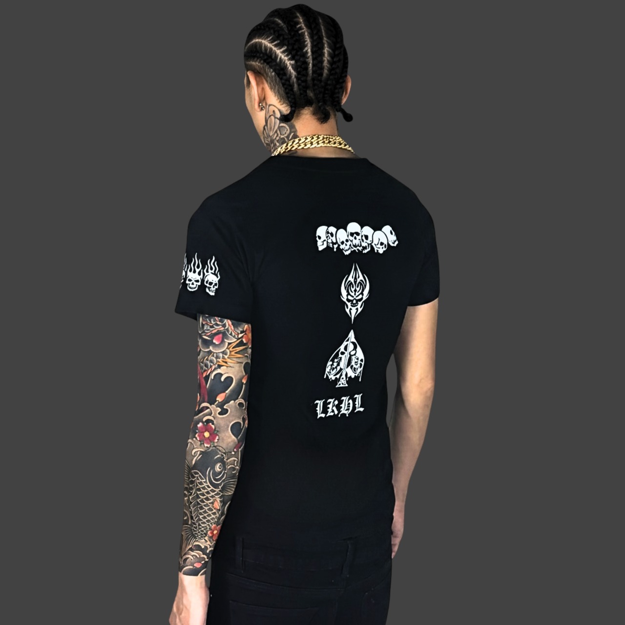 【迅速発送】2COLOR/ELDOLADO skull bone t-shirt 【LT051】 - 7