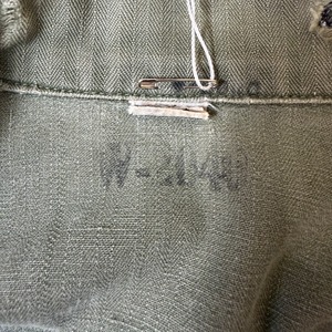 40's M-43 HBT Shirt Jacket US-ARMY 40年代 アメリカ軍 ヘリンボーン シャツ ジャケット ミリタリー ヴィンテージ ビンテージ  TT2026-0034