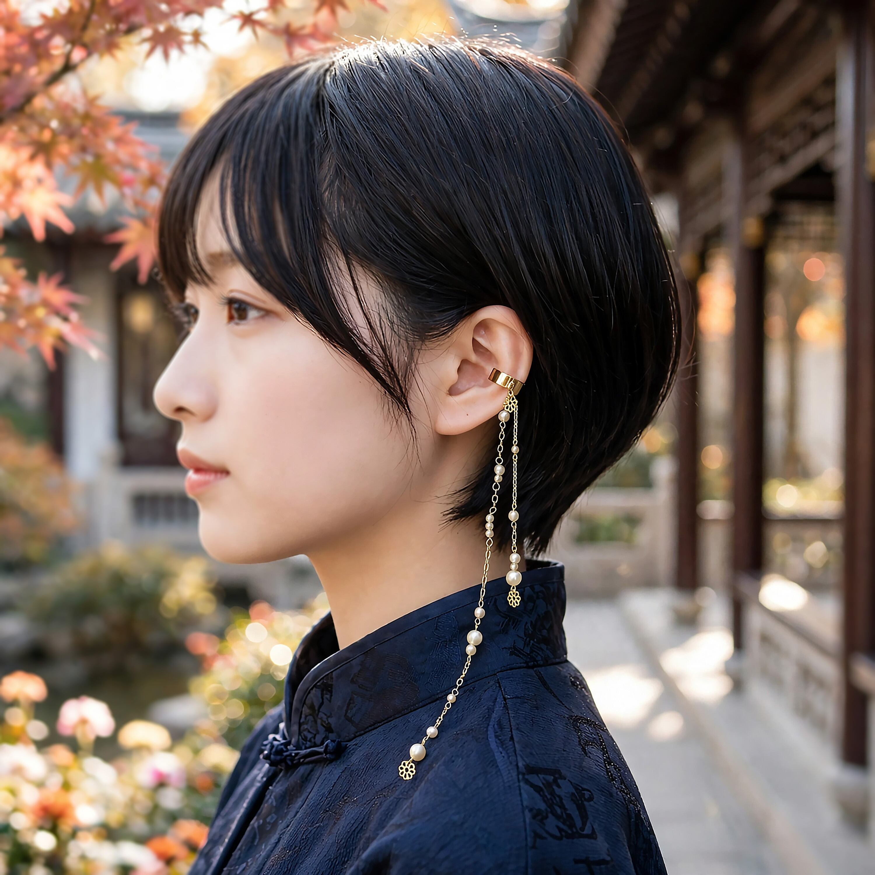 かたっぽイヤーカフ「りん、きらきら」