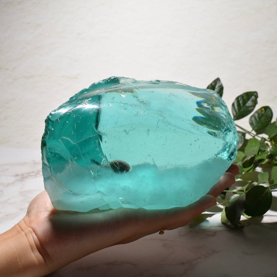 圧巻 希少中の希少 レア アンダラクリスタル 雪の華・エメラルドシフト