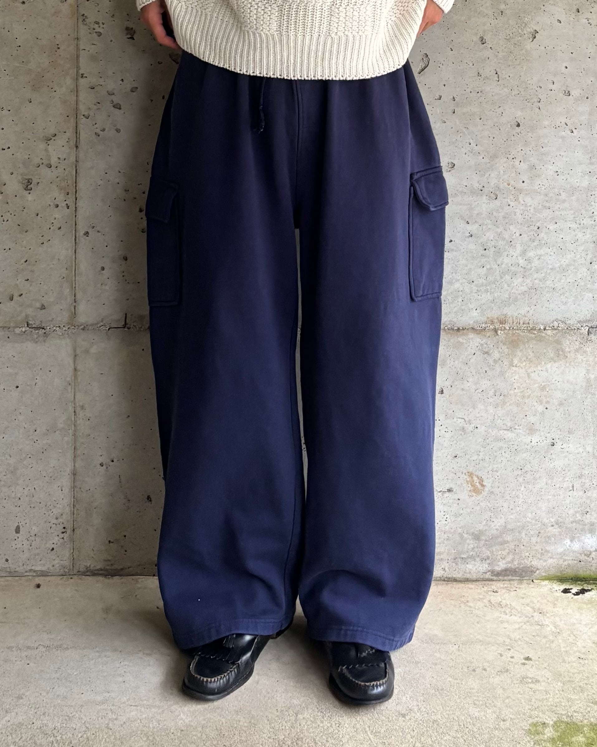 90s LITANI extra wide linen slacks 