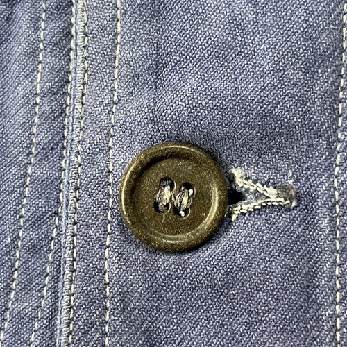 50s 刺繍タグ サンフェード コットンツイル フレンチワークジャケット 詳細写真10
