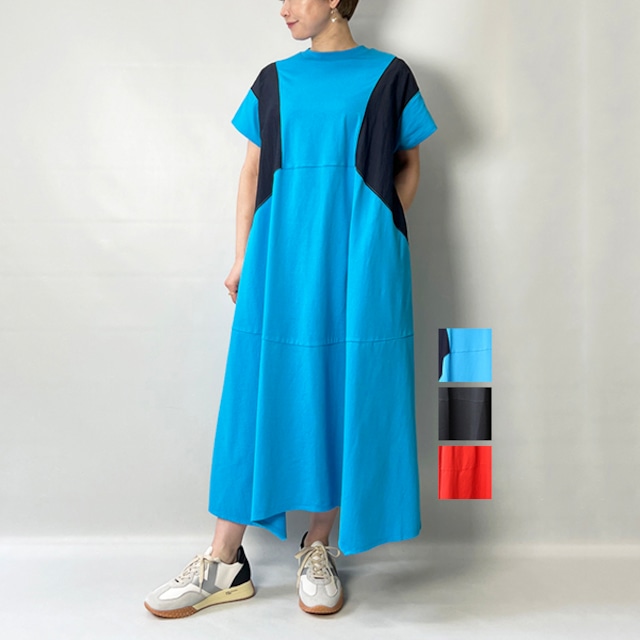 HeRIN.CYE へリンドットサイ Trapezoid switching dress 530HSM83-1820 2024春夏新作 [送料無料]