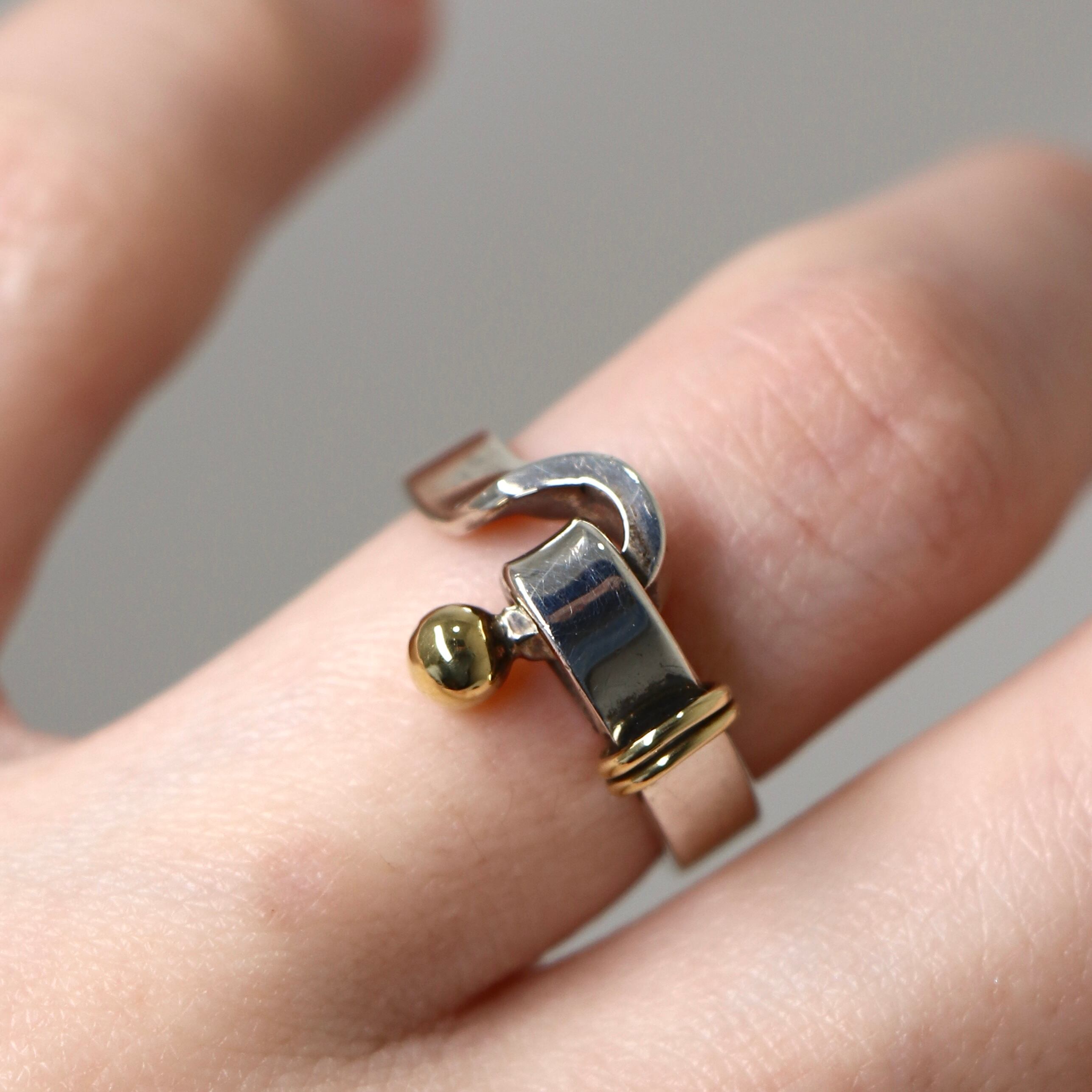 ティファニー ブレスレット フック&アイ バングル K18YG/シルバー 925  