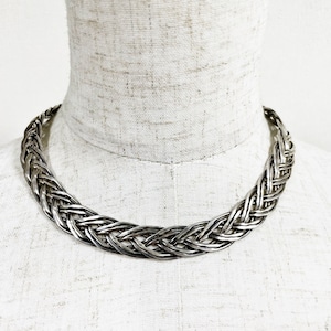 Vintage 925 Silver Choker Necklace Made In Mexico