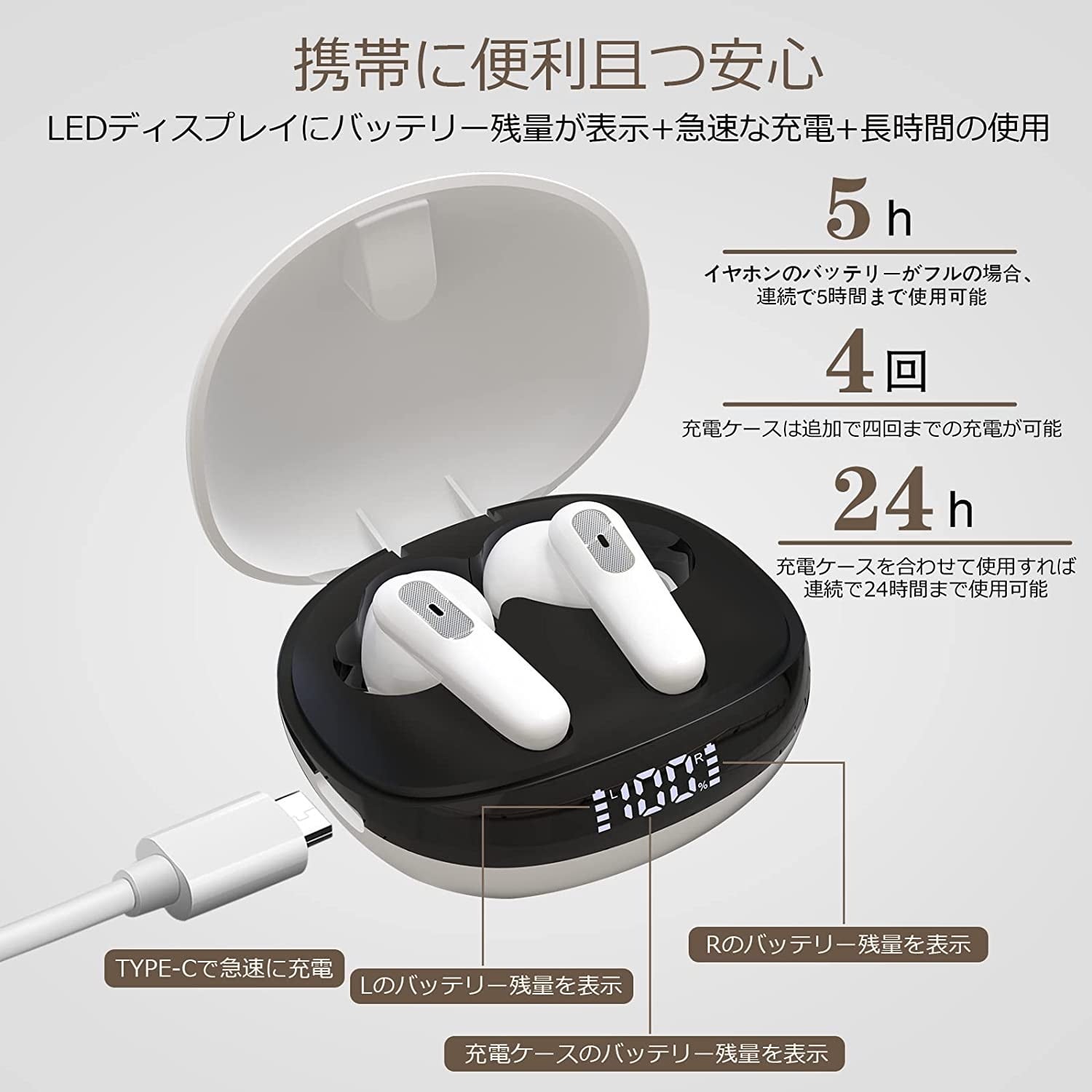 ブラック ワイヤレスイヤホンケース dロゴ ワイヤレスイヤホン 充電ケース ホワイト dロゴ 【公式通販】