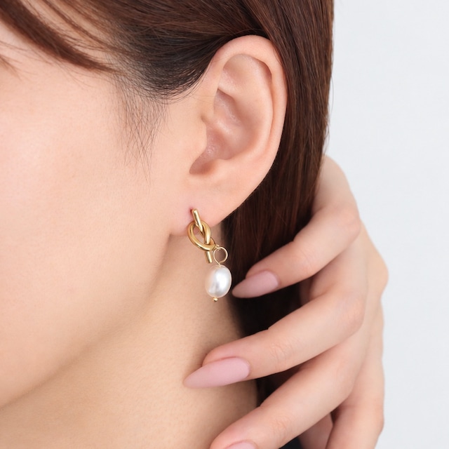 316L knot pearl pierce  #p115