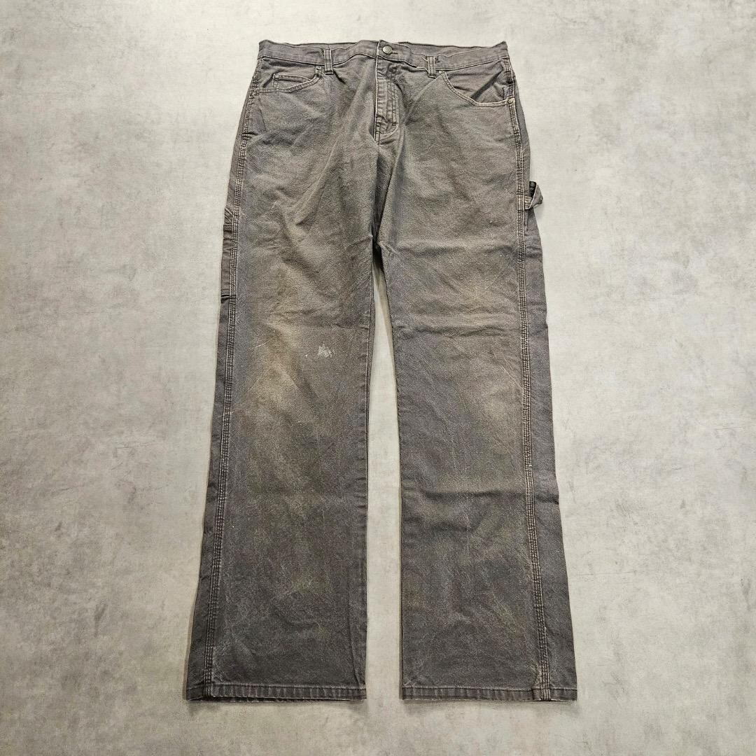 ディッキーズ W34 ダックパンツ ペインター グレー 古着 ワーク 17082