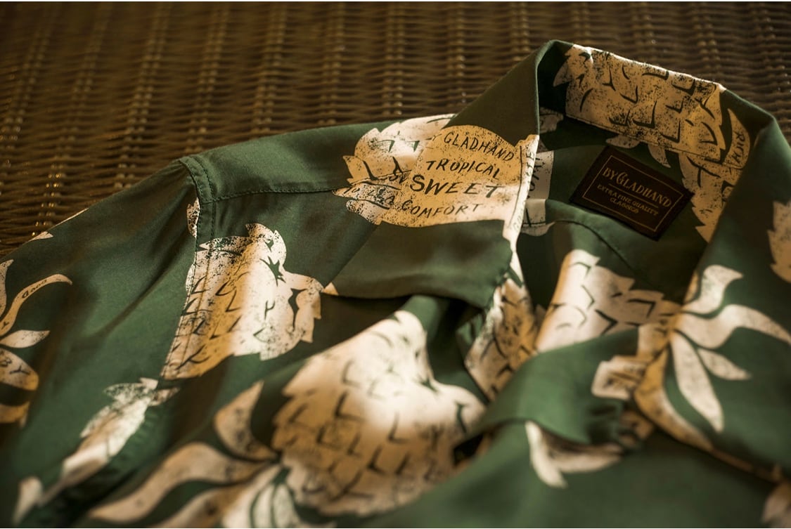 BYGLADHAND PINEAPPLE HAND S/S XL グリーン BY GLAD HAND】バイグラッドハンド PINEAPPLE HAND - S/S SHIRTS