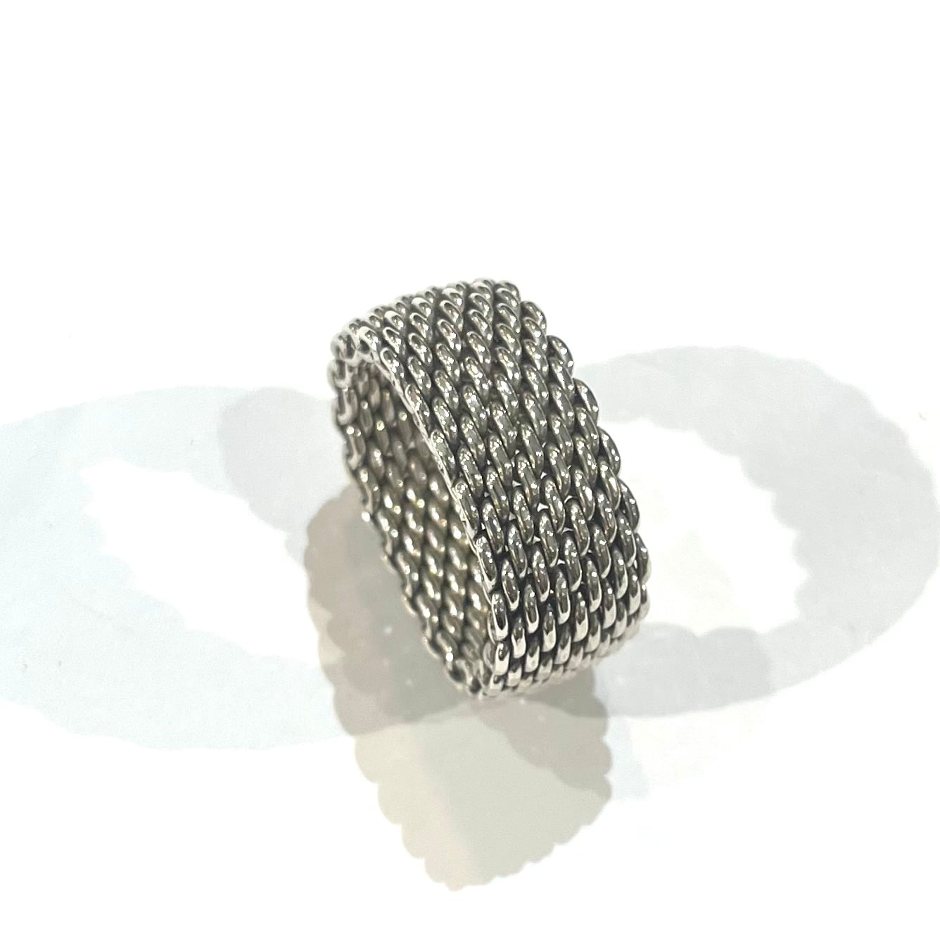 希少【TIFFANY＆CO】2449 【16.5号】ティファニーサマセットメッシュ