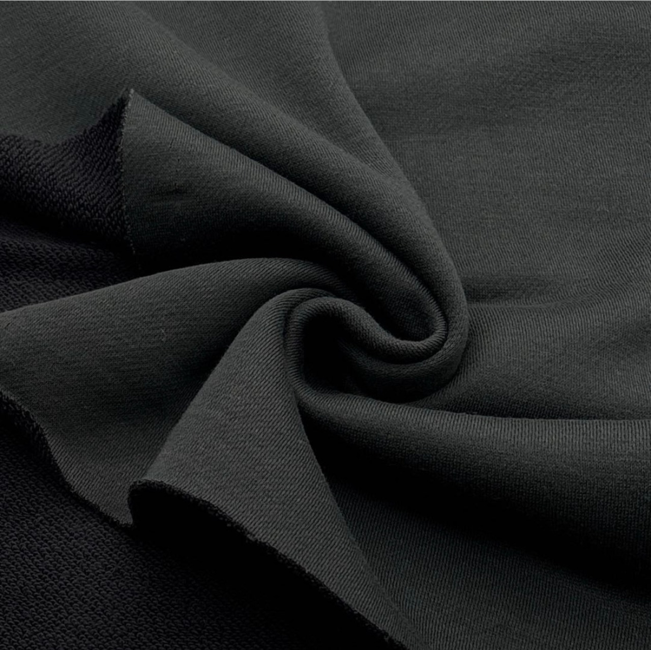 ★NY835◆90cm◆ラスト1点‼◆訳あり◆綿100%裏毛ニット生地◆スモークブラック