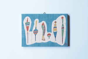 紅型パネル「魚つり」 紅型工房べにきち