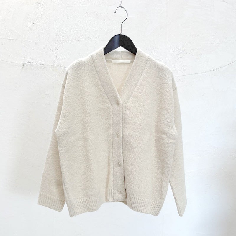 evam eva(エヴァムエヴァ)Vネック 「renew-wool」 カーディガン