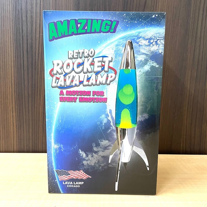 レトロ ロケットラバランプ グリーン レッド | 暮らしのトレジャー生活