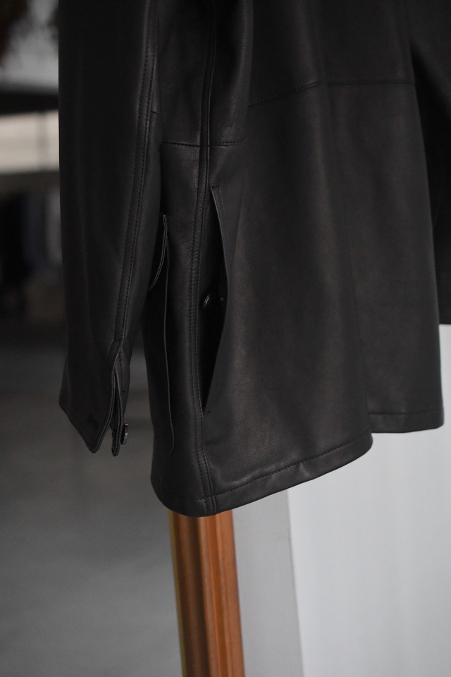 BISOWN / LUMB LEATHER HUNTING JACKET (BLACK)