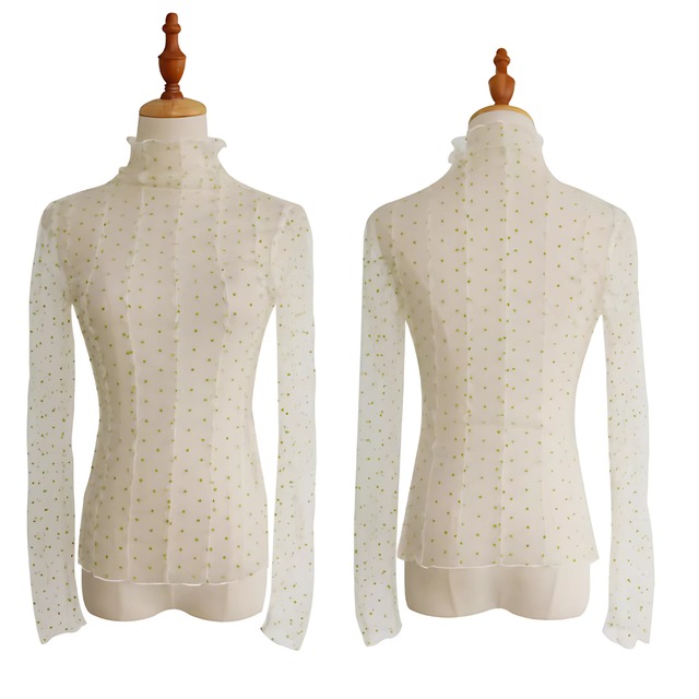 Sheer Dot Turtle Top F0070
