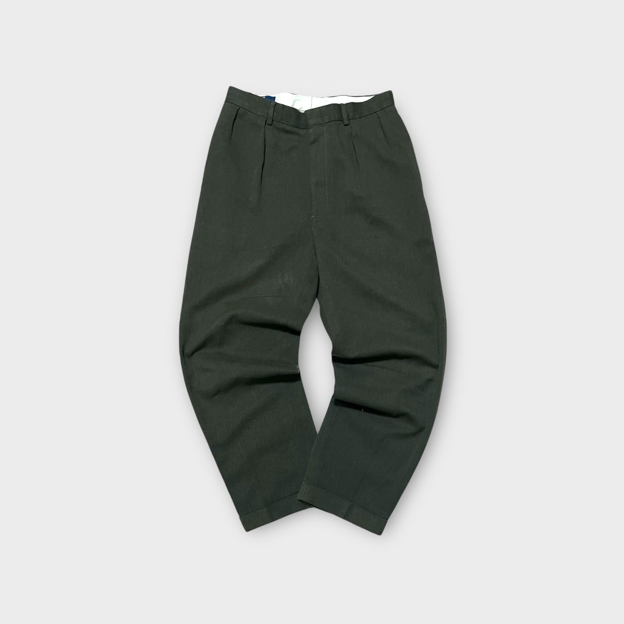 【Ralph Lauren】1990's~ コットンギャバジンツータックスラックス W32 L30