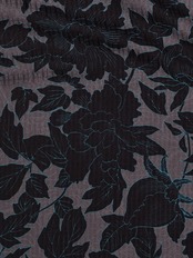 【受注商品】Rumi Rockきもの「黒牡丹」 茶青　[A631]