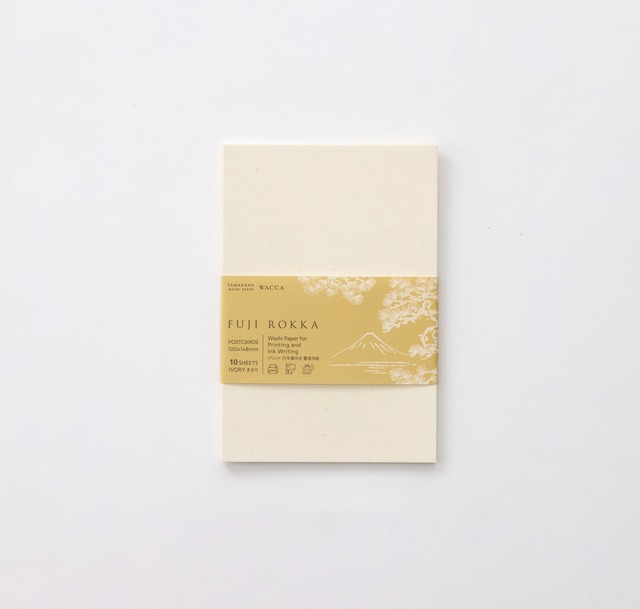 FUJI ROKKA 両面無地ポストカード  きなり 10枚入り