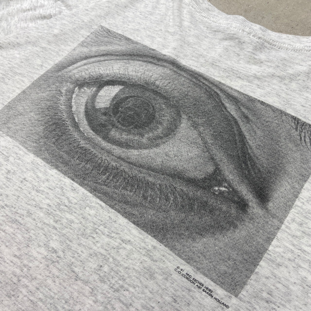 90年代 USA製 M.C.ESCHER EYE エッシャー 眼 アート バックプリントT 
