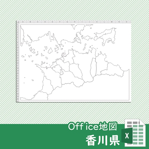 香川県のOffice地図【自動色塗り機能付き】