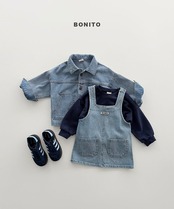 韓国子供服 / BONITO / 26Autumn / コーデュロイデニムワンピース / 秋服 *12M~JM *